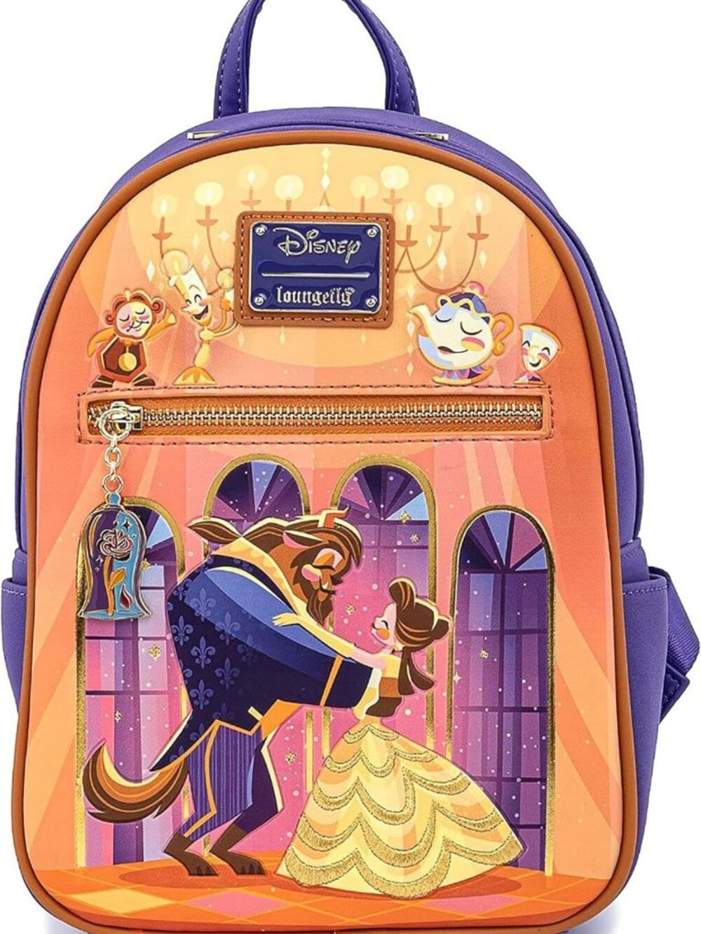 Chic Women's Double Strap Shoulder Bag Purse - Disney Beauty and the Beast